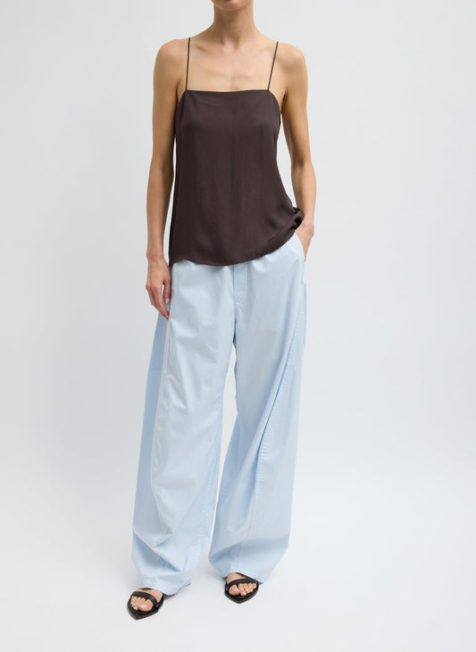Tibi Garment Dyed Silky Cotton Winslow Pull On Pant