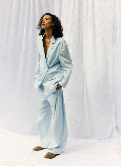 Tibi Garment Dyed Silky Cotton Winslow Pull On Pant