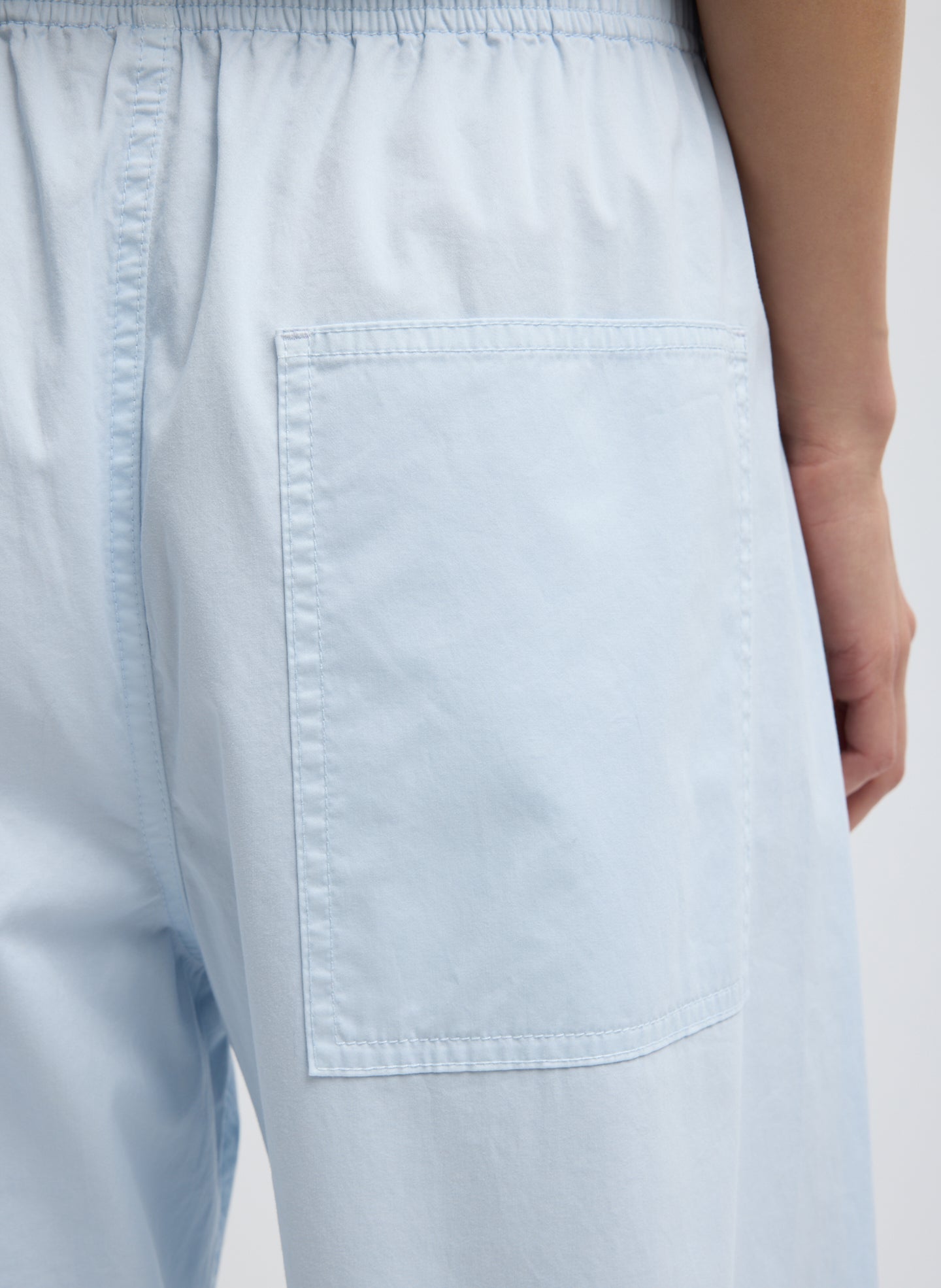 Tibi Garment Dyed Silky Cotton Winslow Pull On Pant