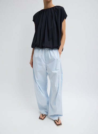 Tibi Garment Dyed Silky Cotton Winslow Pull On Pant