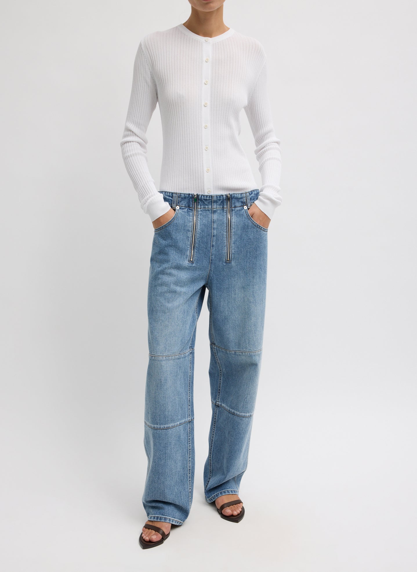 Tibi Classic Wash Denim Fischer Jean