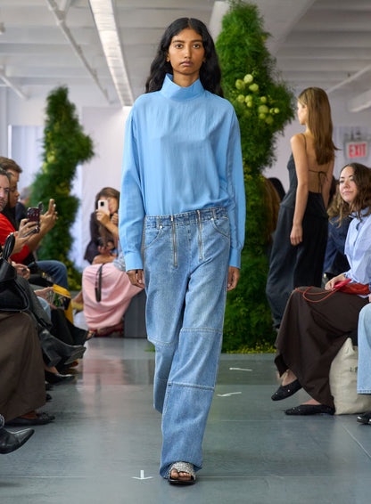 Tibi Classic Wash Denim Fischer Jean