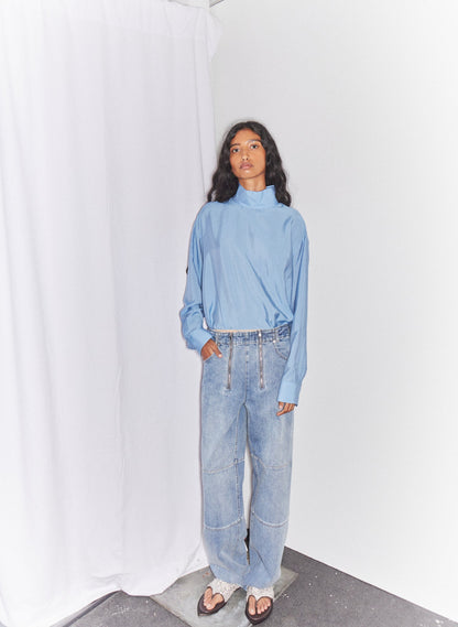 Tibi Classic Wash Denim Fischer Jean