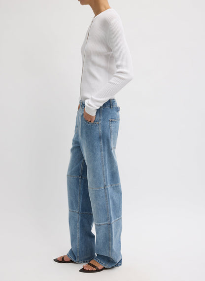 Tibi Classic Wash Denim Fischer Jean