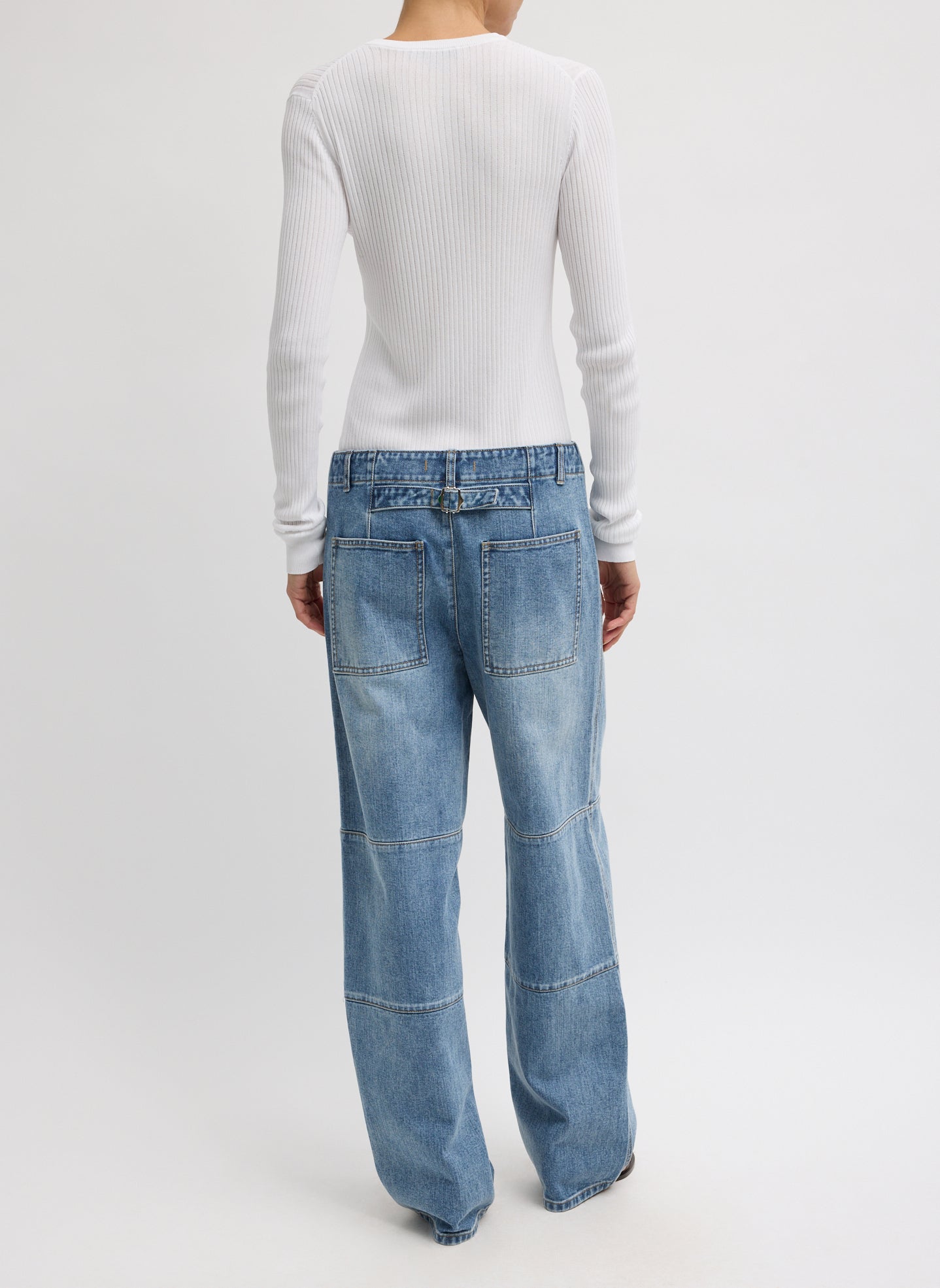 Tibi Classic Wash Denim Fischer Jean