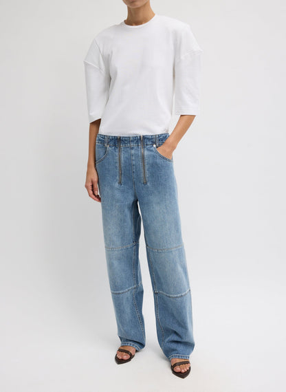Tibi Classic Wash Denim Fischer Jean