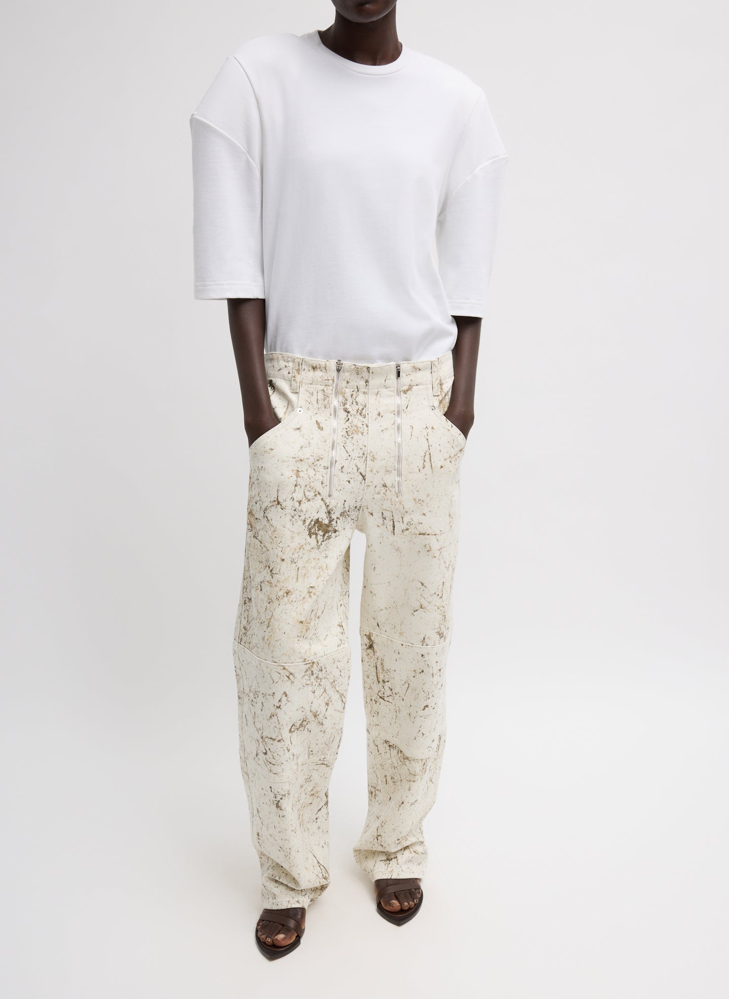 Tibi Calcimin Denim Fischer Jean