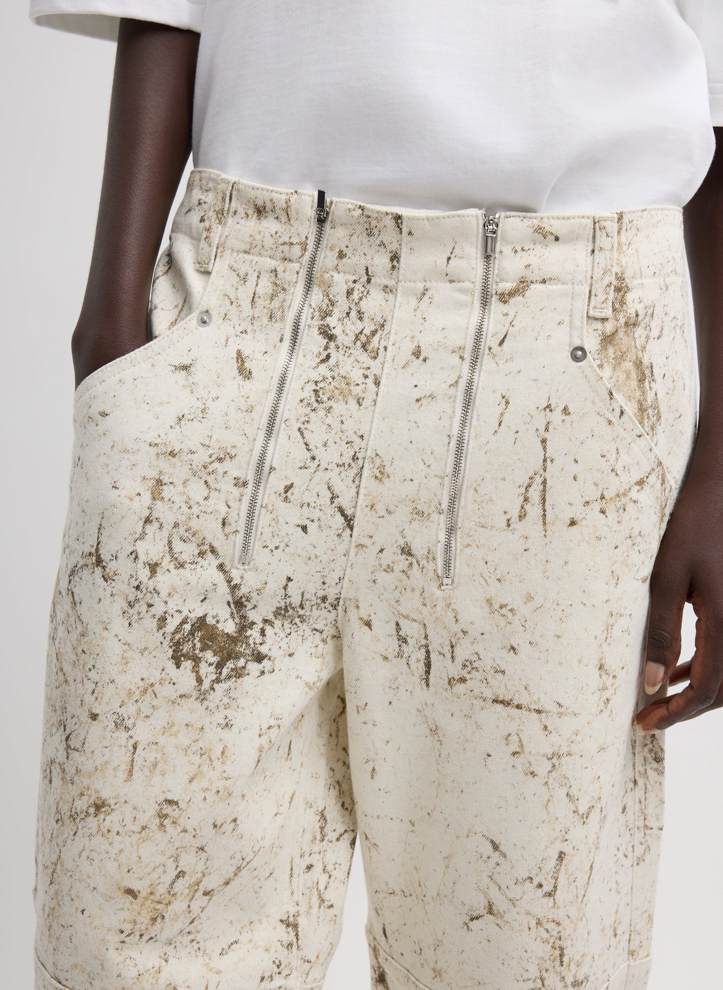 Tibi Calcimin Denim Fischer Jean