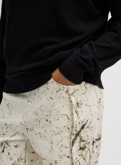 Tibi Calcimin Denim Tuck Jean Shorts