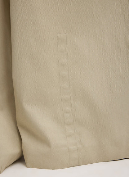 Tibi Luxe Spring Twill Tucked Pleated Wide Leg Trouser