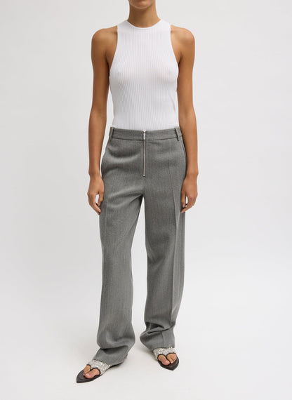Tibi Structured Wool Zip Front Trouser
