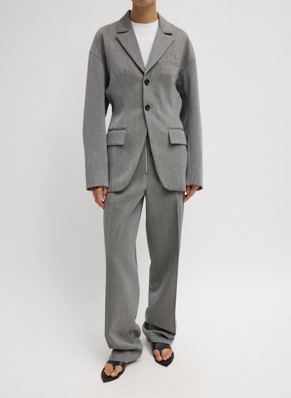 Tibi Structured Wool Zip Front Trouser