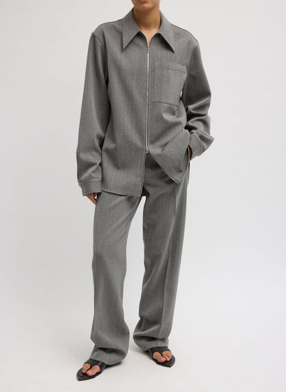 Tibi Structured Wool Zip Front Trouser