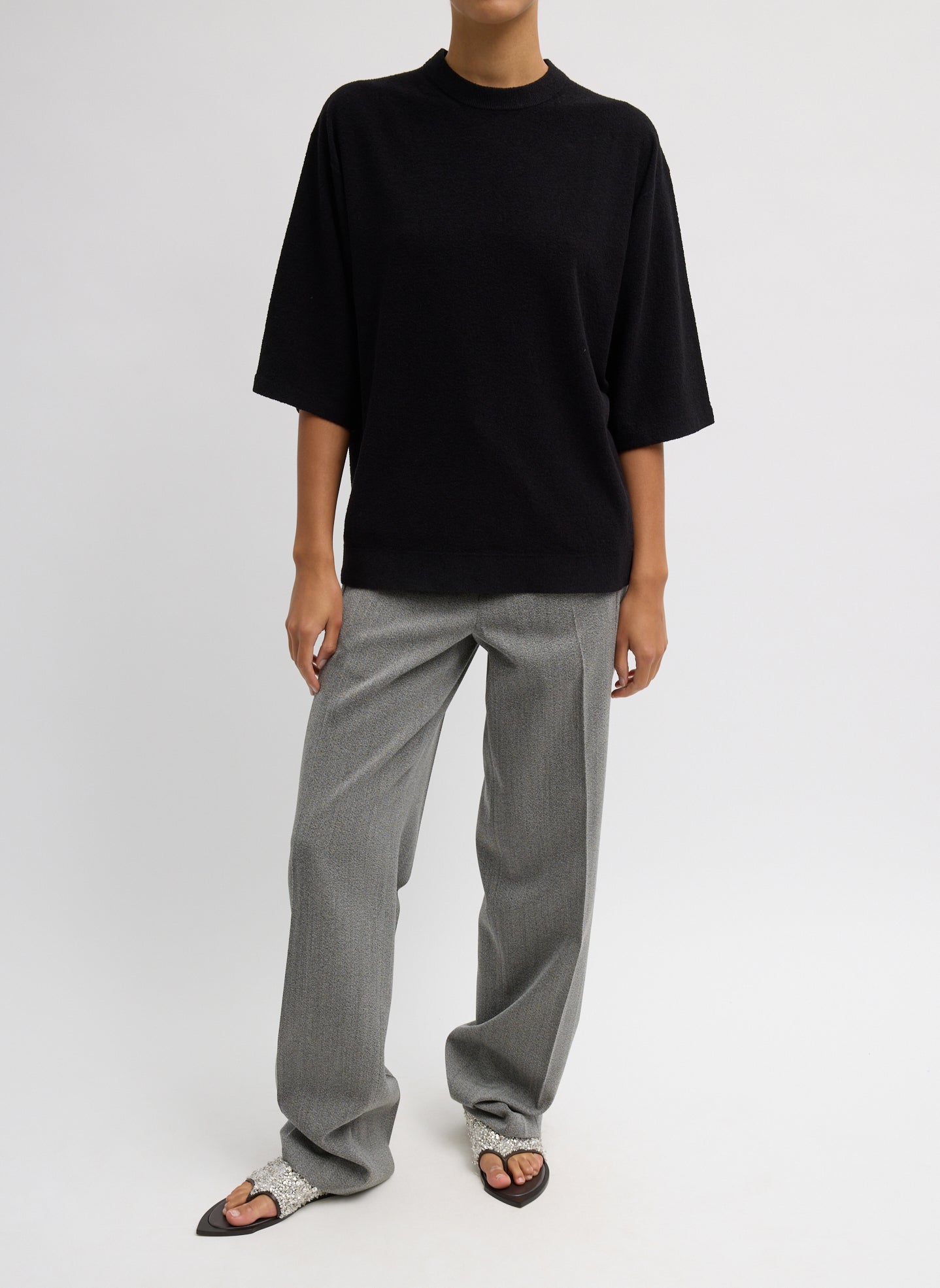 Tibi Structured Wool Zip Front Trouser