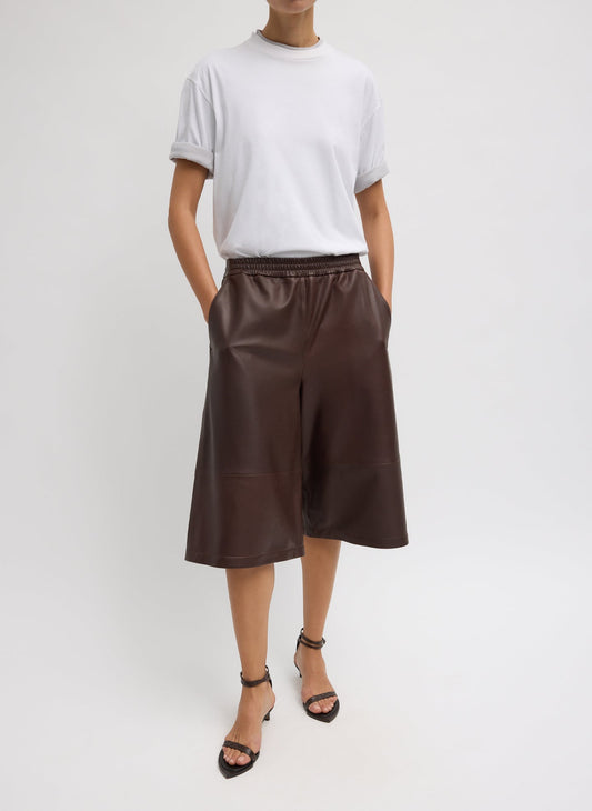 Tibi Leather Relaxed Long Short