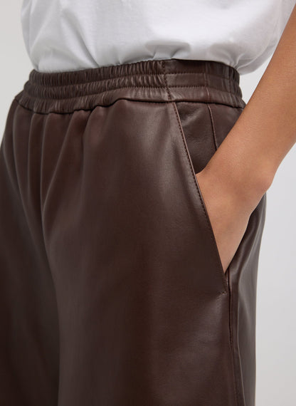 Tibi Leather Relaxed Long Short
