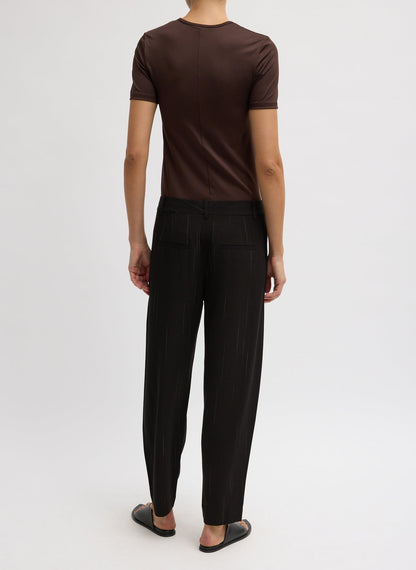Tibi Viscose Suiting Reese Curved Ankle Pant