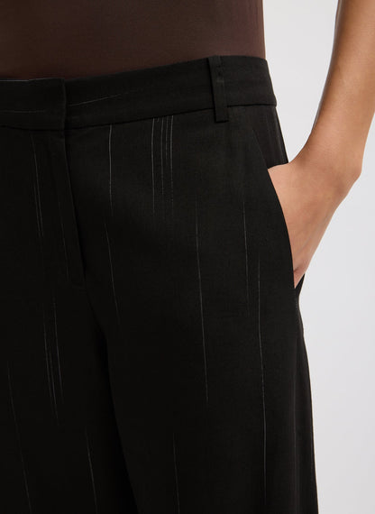 Tibi Viscose Suiting Reese Curved Ankle Pant