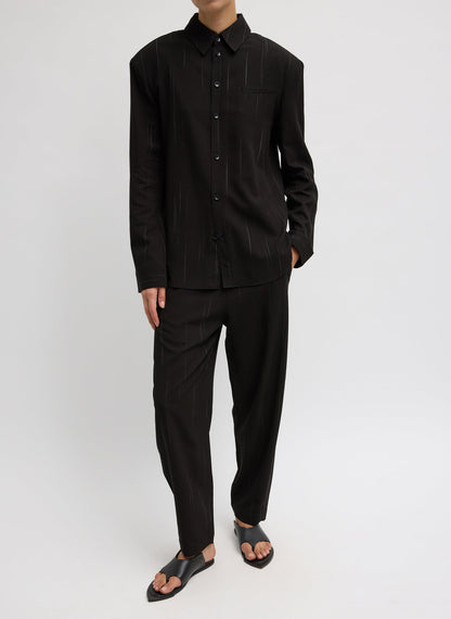 Tibi Viscose Suiting Reese Curved Ankle Pant