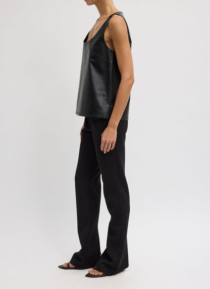 Tibi Spring Bonded Twill Elfie Trousers With Slits