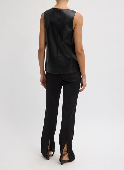 Tibi Spring Bonded Twill Elfie Trousers With Slits