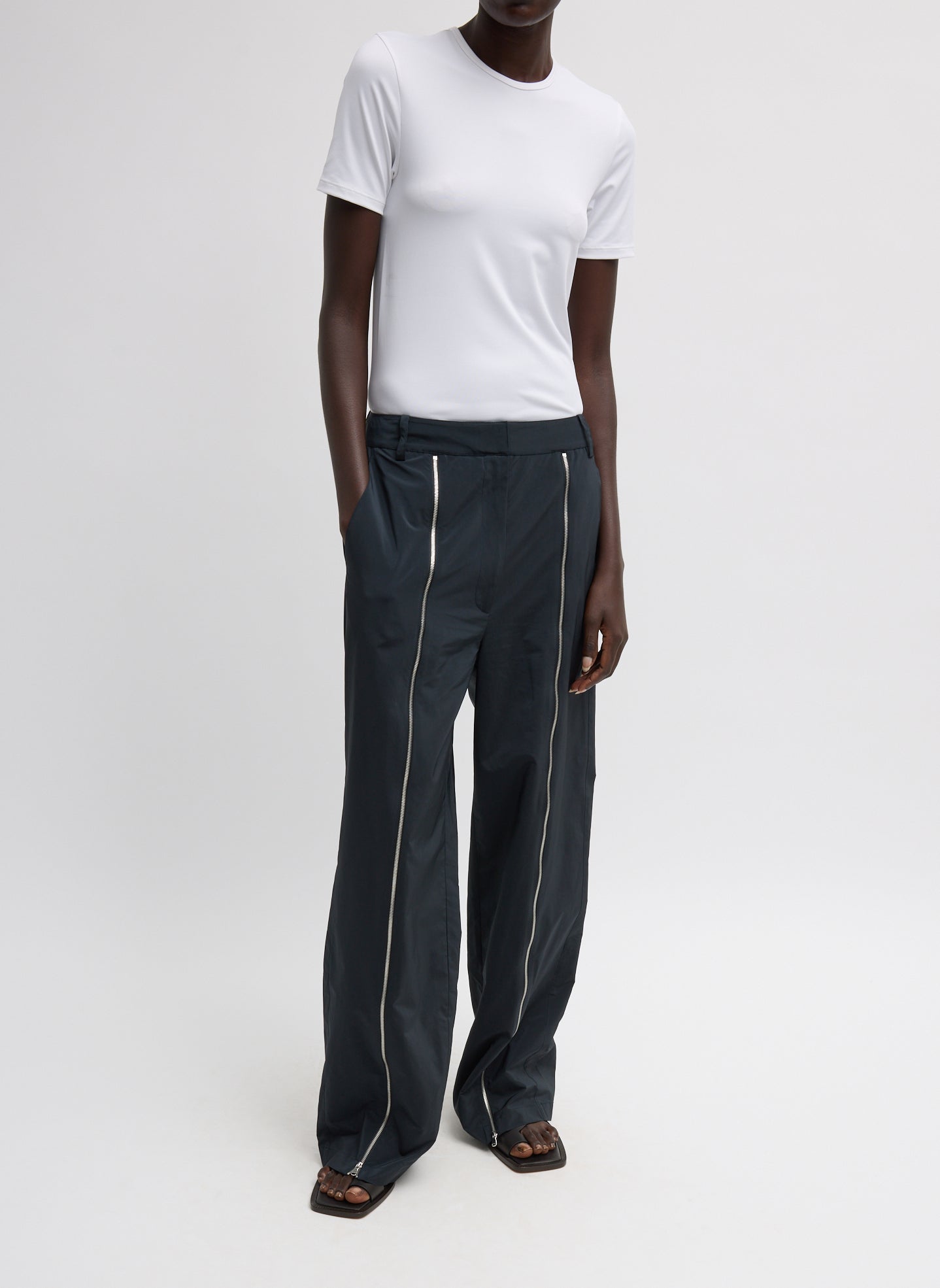 Tibi Nylon Zipper Trouser