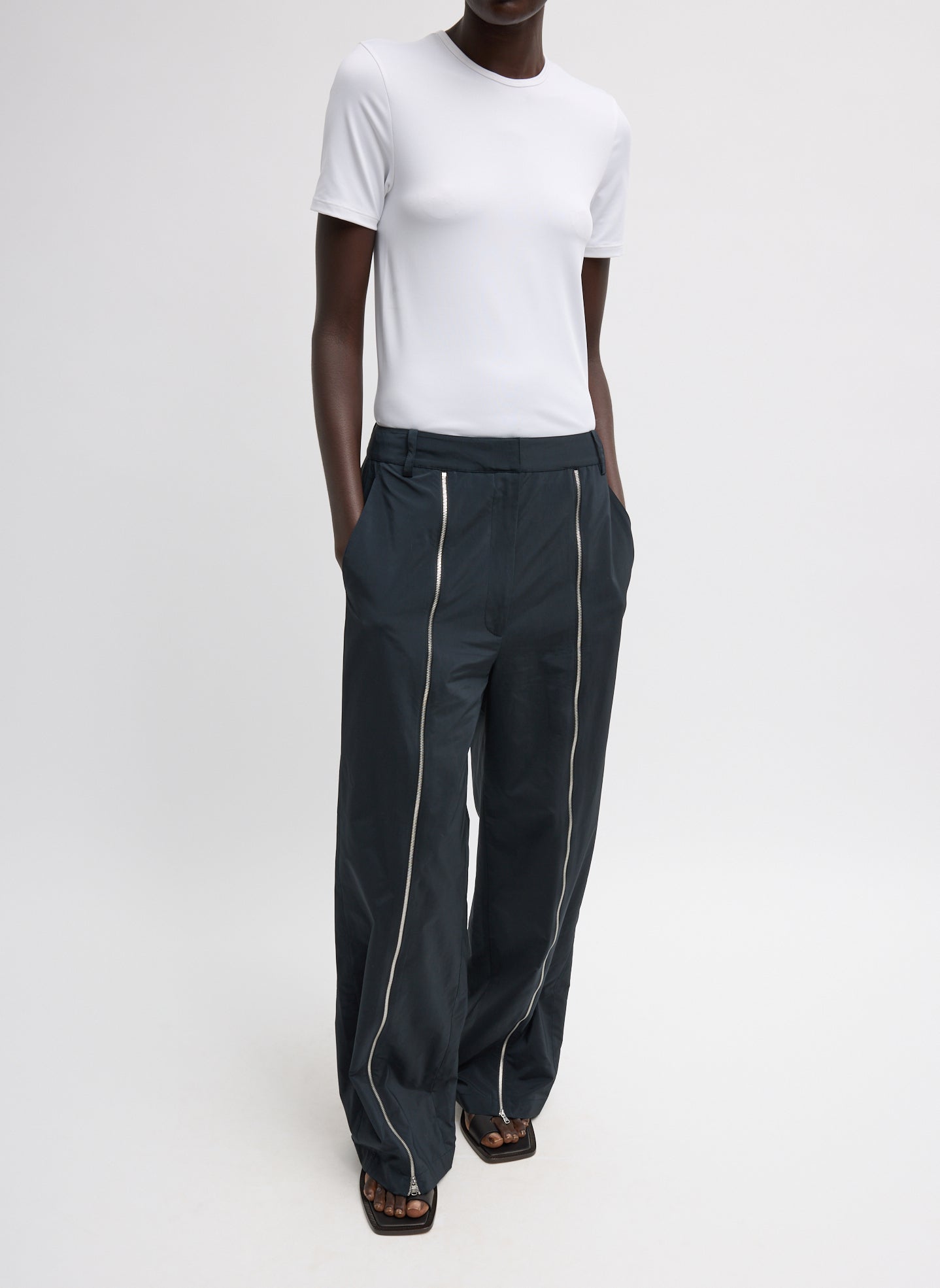 Tibi Nylon Zipper Trouser