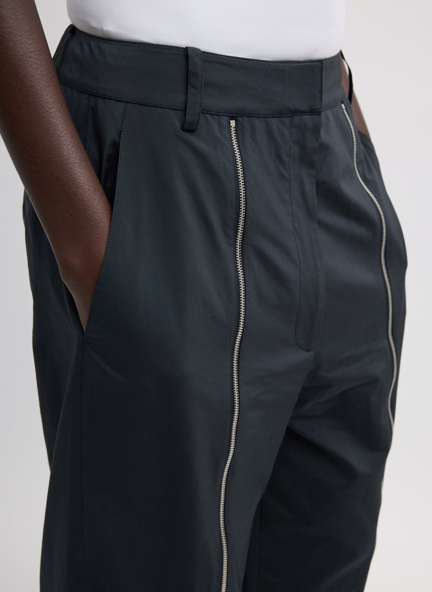 Tibi Nylon Zipper Trouser