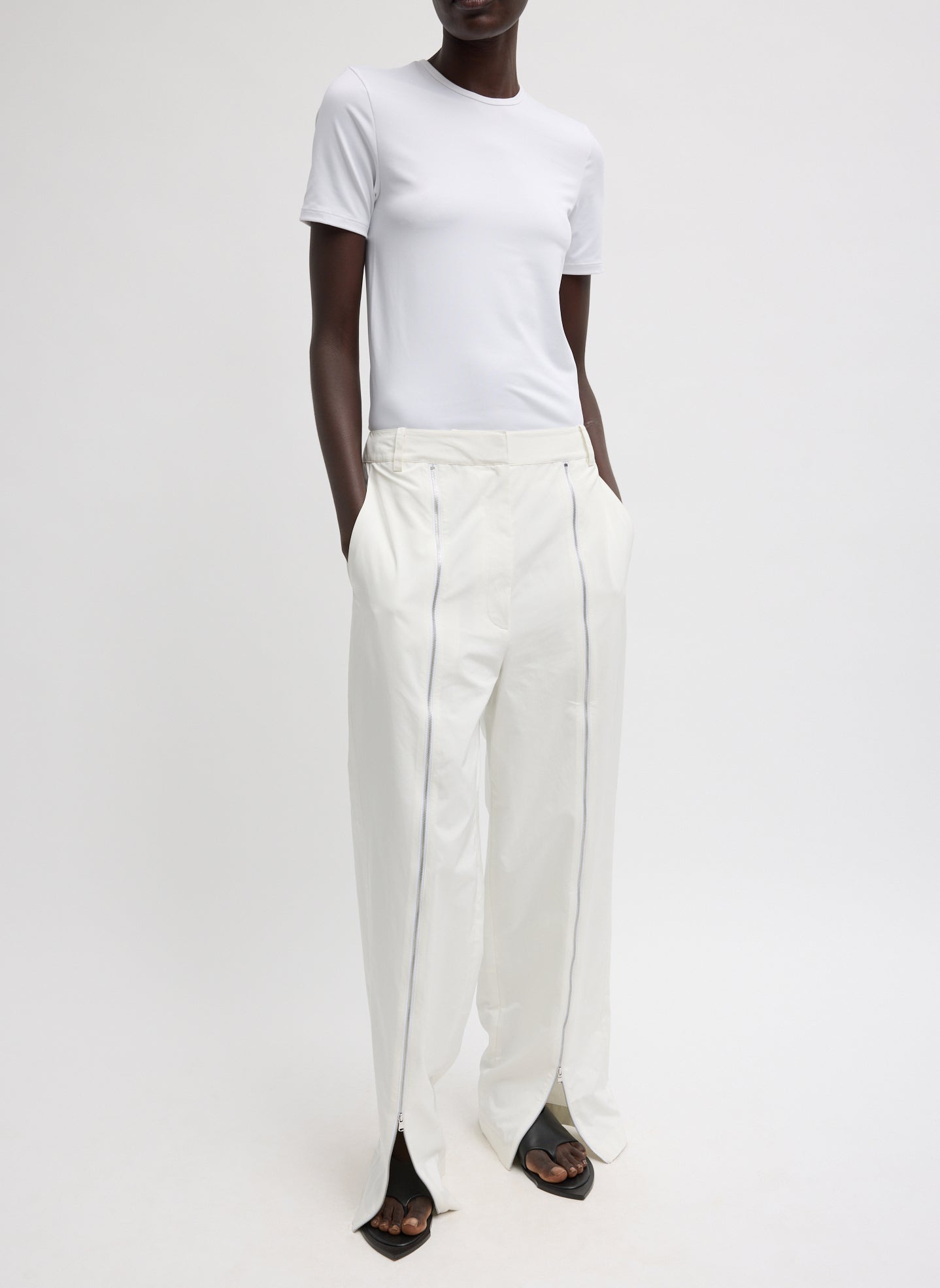 Tibi Nylon Zipper Trouser