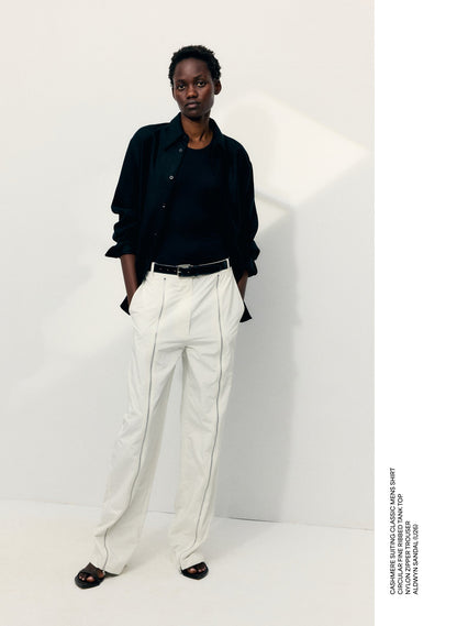 Tibi Nylon Zipper Trouser