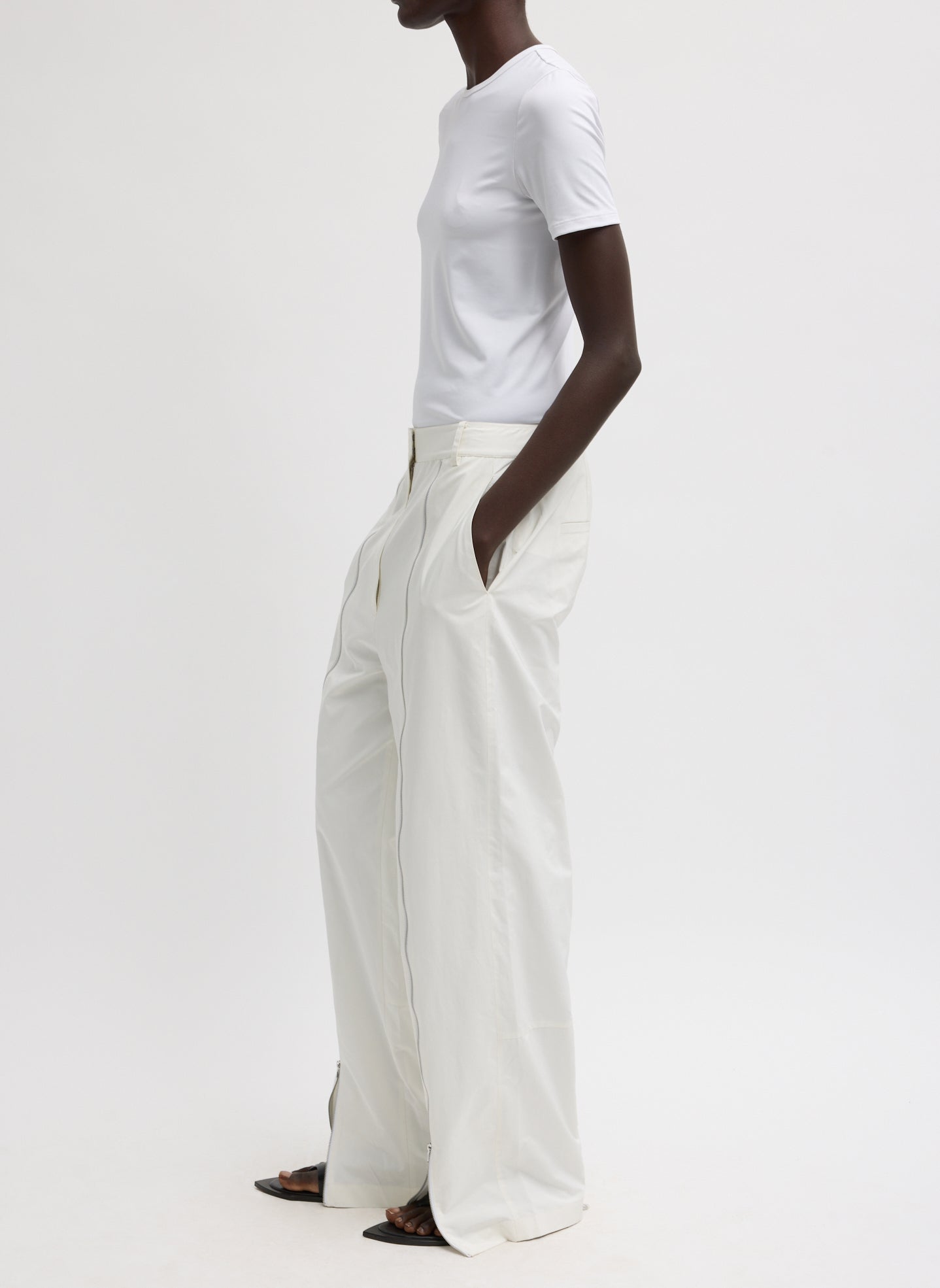 Tibi Nylon Zipper Trouser
