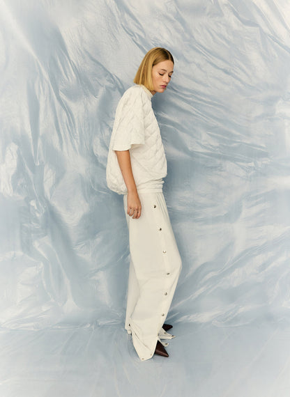 Tibi Nylon Snap Pull On Jogger