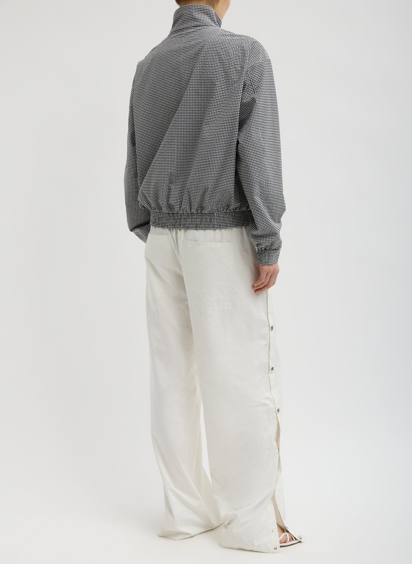 Tibi Nylon Snap Pull On Jogger