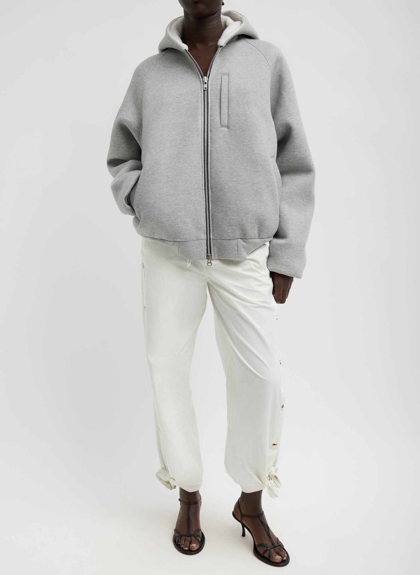 Tibi Nylon Snap Pull On Jogger