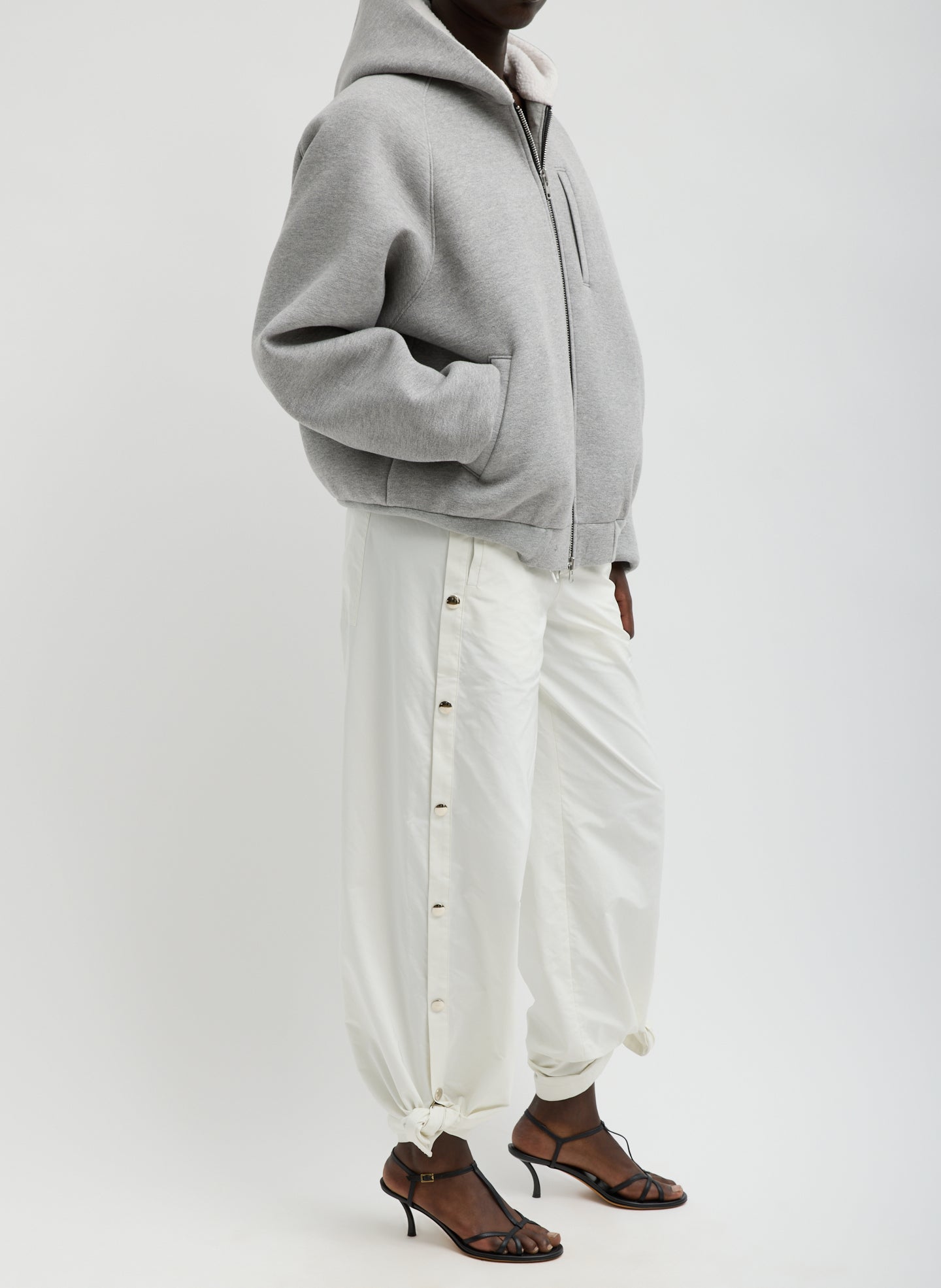 Tibi Nylon Snap Pull On Jogger