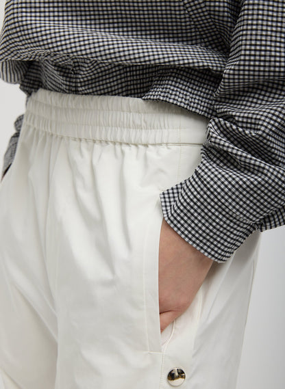 Tibi Nylon Snap Pull On Jogger