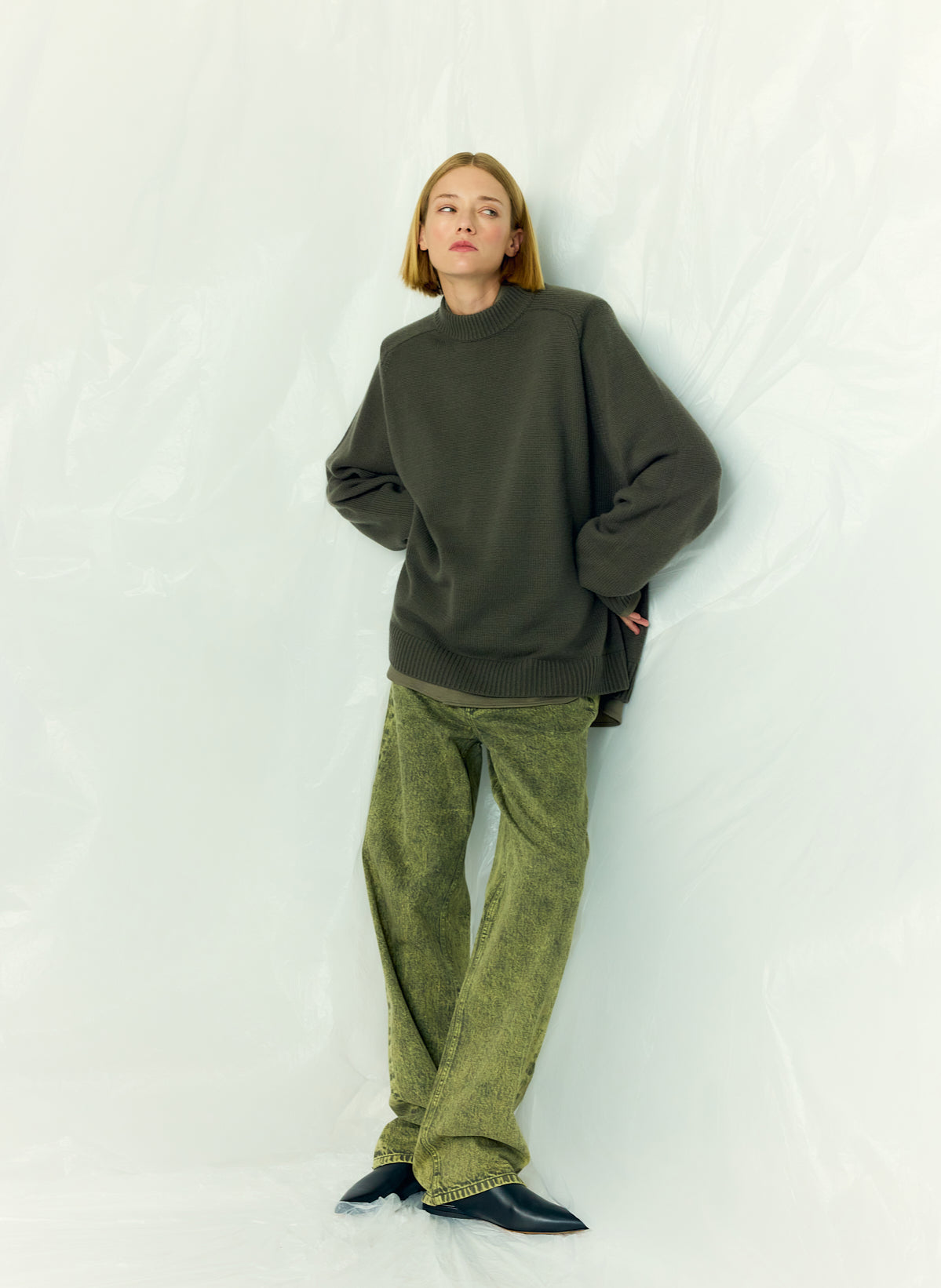 Tibi Lab Washed Denim Dennis Jean
