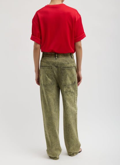 Tibi Lab Washed Denim Dennis Jean