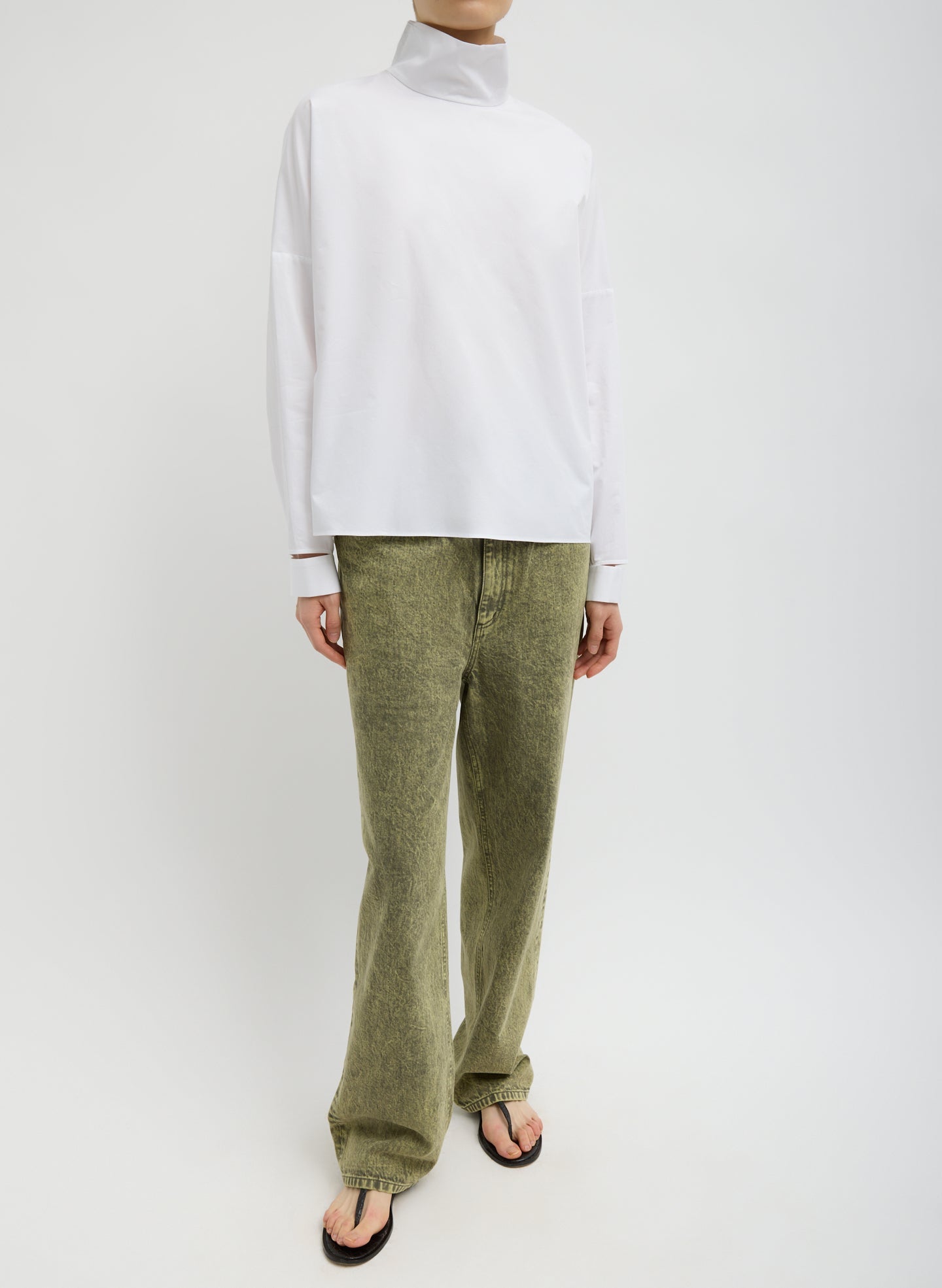 Tibi Lab Washed Denim Dennis Jean