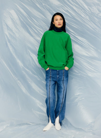 Tibi Zippered Denim Jogger