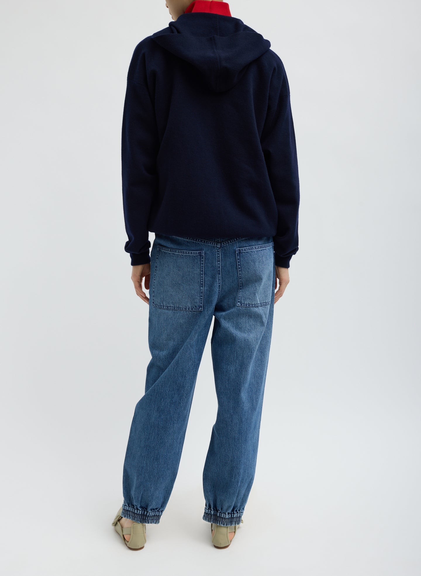 Tibi Zippered Denim Jogger