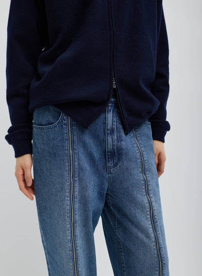 Tibi Zippered Denim Jogger
