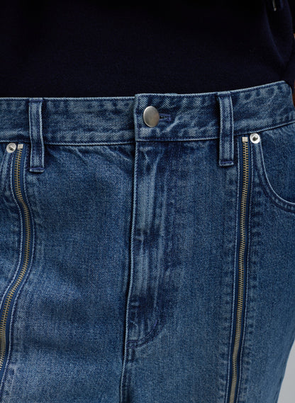 Tibi Zippered Denim Jogger