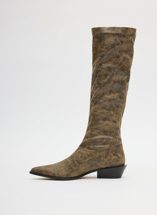 Tibi Distressed Bronson Boot - Regular Calf