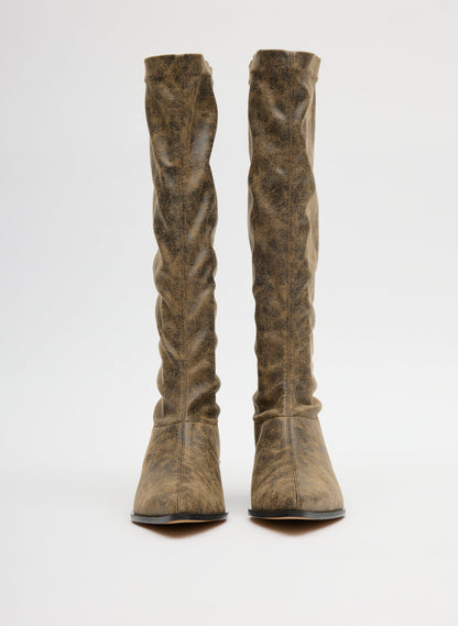 Tibi Distressed Bronson Boot - Regular Calf