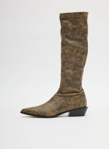 Tibi Distressed Bronson Boot - Regular Calf