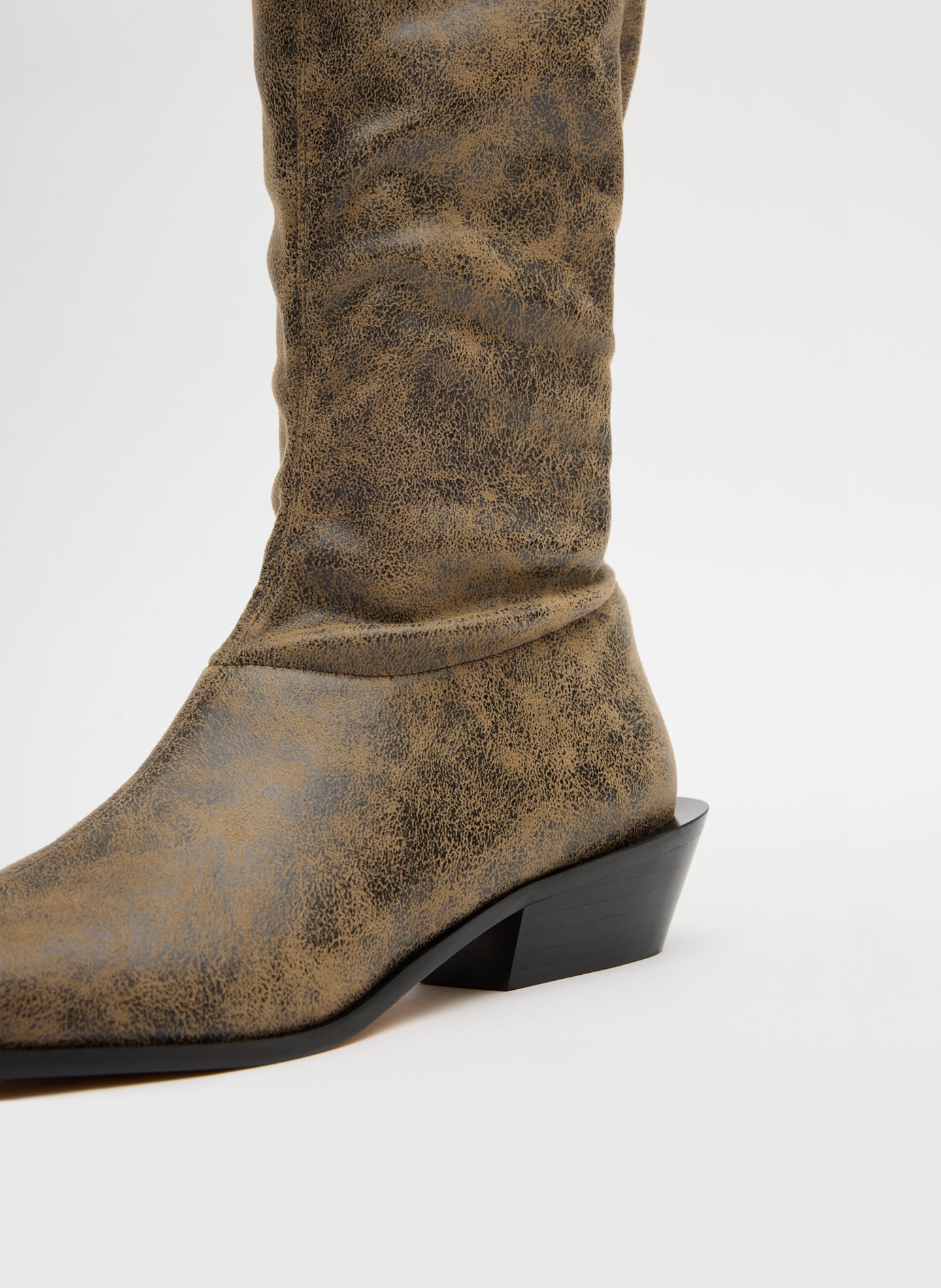 Tibi Distressed Bronson Boot - Narrow Calf