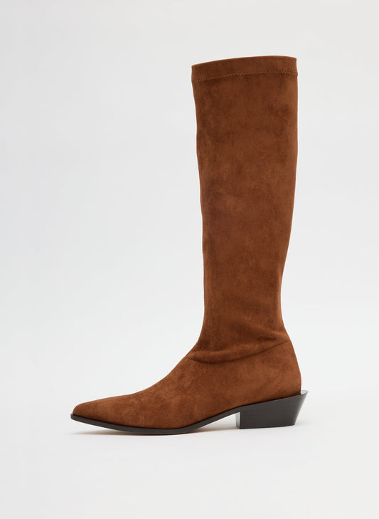 Tibi Faux Suede Bronson Boot - Regular Calf