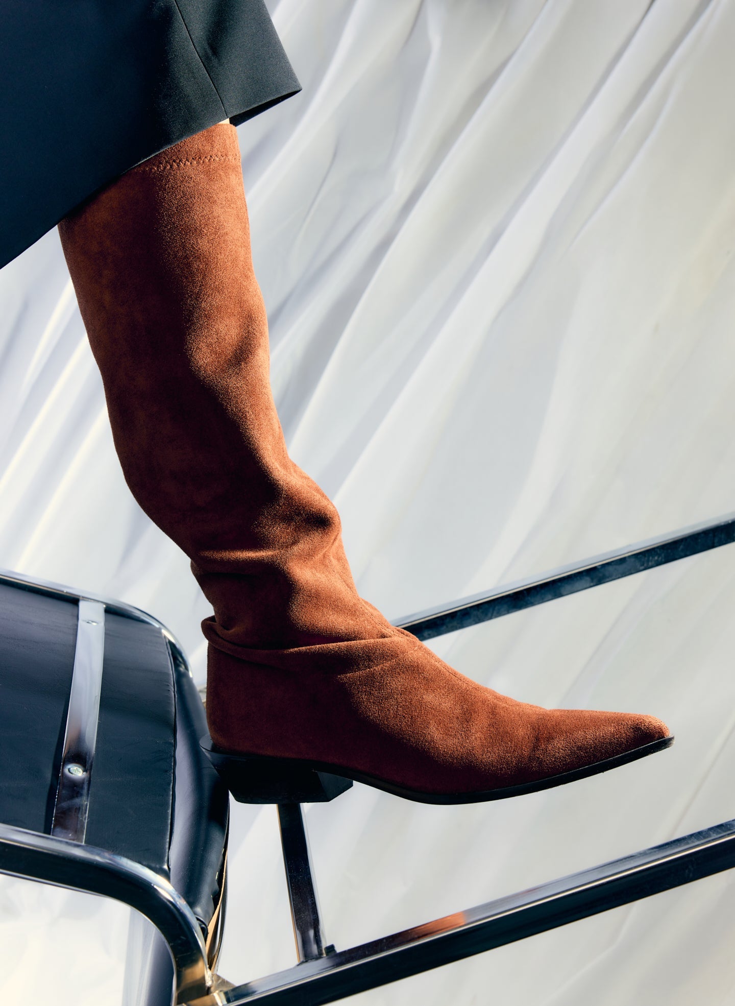 Tibi Faux Suede Bronson Boot - Regular Calf