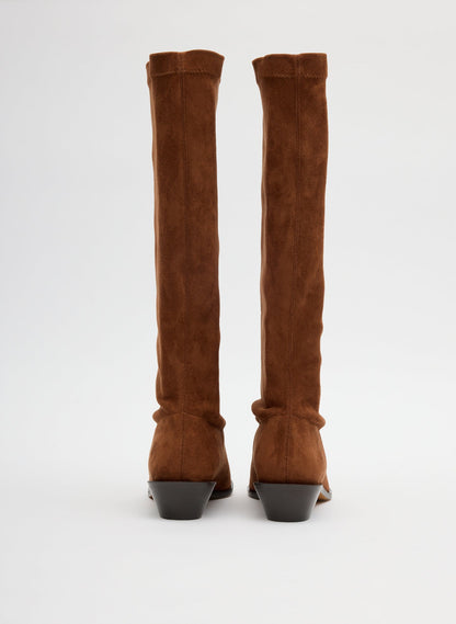 Tibi Faux Suede Bronson Boot - Regular Calf
